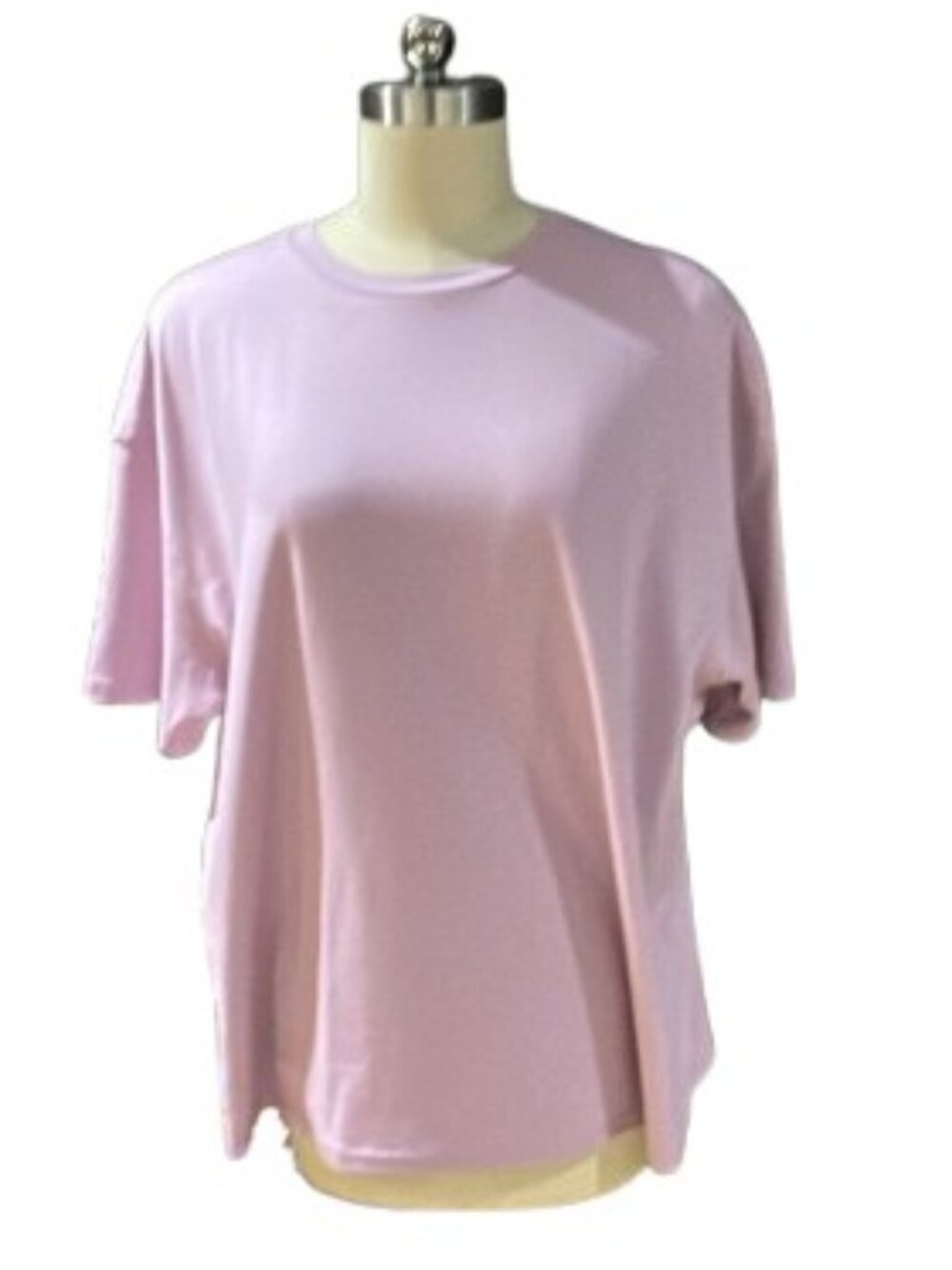 NEW Pink Oversized Tee Shirt Drop Shoulder Relaxed Fit Size XL